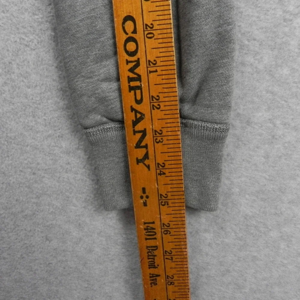 J.Crew Hoodie Mens Medium Gray Full Zip Outerwear Fleece Cotton Sweatshirt 18038